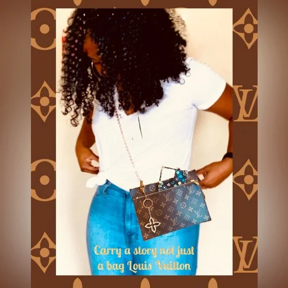 Louis Vuitton Monogram Insert Pouch (Randonne) Purse Brown/converted Crossbody - Picture 1 of 12